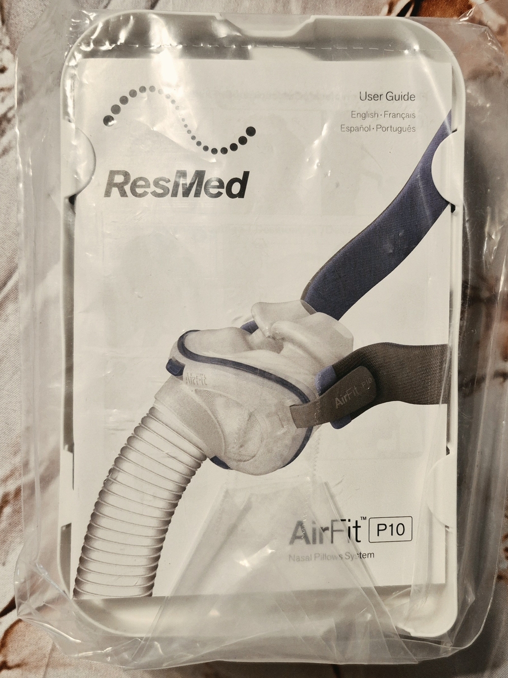 ResMed AirFit P10 Nasal Pillows CPAP Mask - White & Blue
